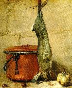 jean-simeon chardin stilleben med hare och kopparkittel oil painting artist
